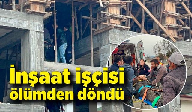 İnşaat işçisi merdivenlerden düşerek yaralandı