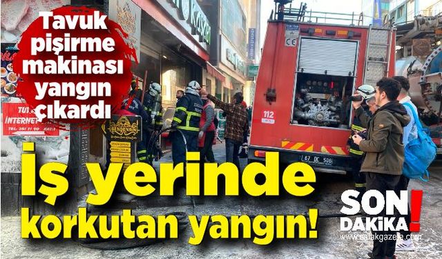 Zonguldak'ta iş yerinde korkutan yangın