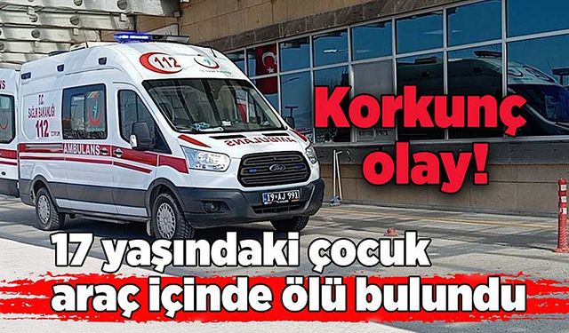 17 yaşındaki çocuk araç içinde ölü bulundu