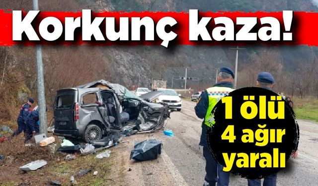 Korkunç kaza! 1 kişi öldü, 4 ağır yaralı