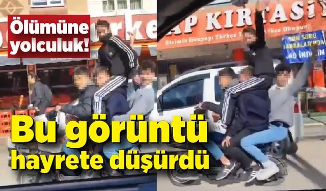 Tehlikeli yolculuk: Görüntüler hayrete düşürdü