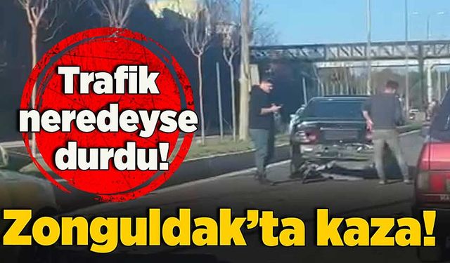 Zonguldak’ta kaza: Trafik durdu!