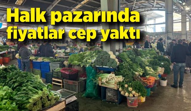 Zonguldak halk pazarında fiyatlar yükseldi, ilgi azaldı