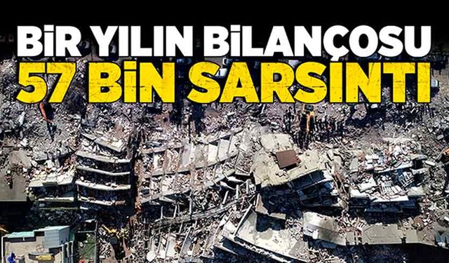 Bir yılın bilançosu 57 bin sarsıntı