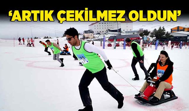 ‘Artık Çekilmez Oldun’  kızak yarışması