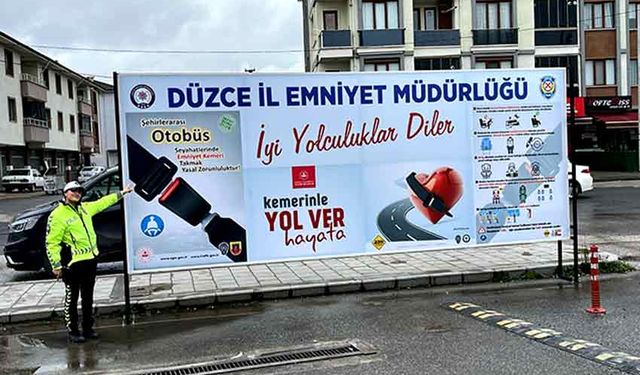 Polis otobüslerde emniyet kemeri takılması konusunda kararlı