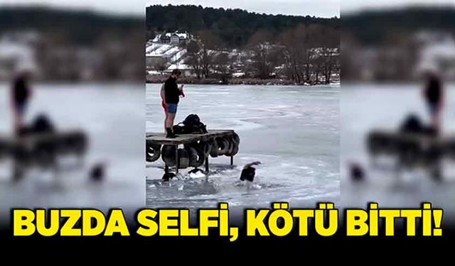 Buzda selfi, kötü bitti!