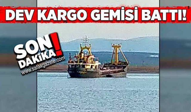 Dev kargo gemisi battı! Can kurtaran botları sevk edildi!