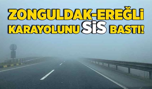 Zonguldak-Ereğli karayolunu sis bastı!