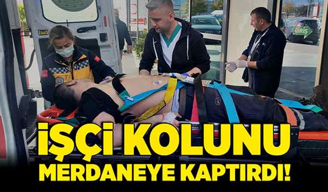 İşçi kolunu merdaneye kaptırdı!