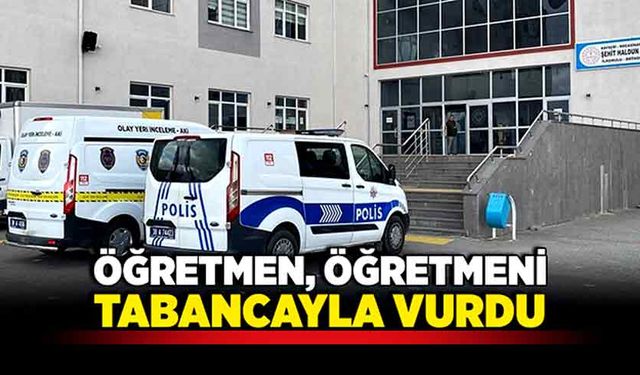 Öğretmen, öğretmeni tabancayla vurdu!