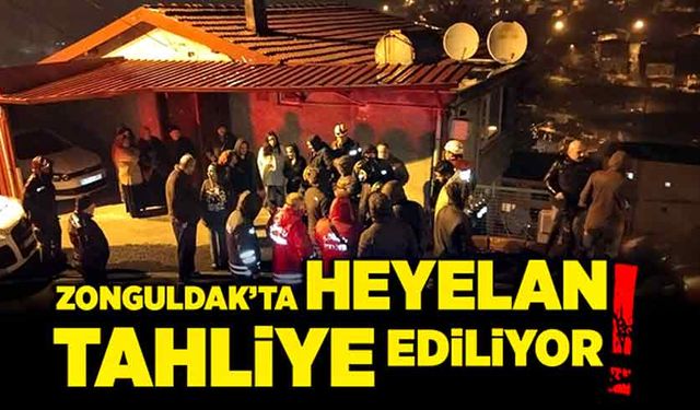 Zonguldak’ta heyelan! Tahliye ediliyor