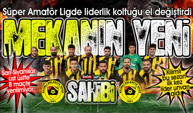 Kilimli Belediyespor 5. vites zirveye! 5 gollü galibiyet haftasında liderlik geldi