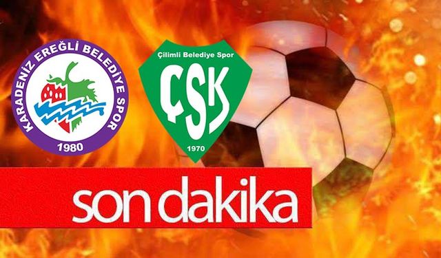 Ereğli Belediyespor-Çilimli Belediyespor maçı Cuma gününe alındı! İşte sebebi...