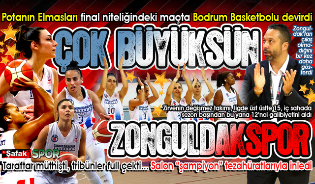 Müthiş taraftar, müthiş galibiyet... Zonguldakspor, Süper Lige doğru koşar adım: 79-73