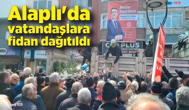 Alaplı'da vatandaşlara fidan dağıtıldı