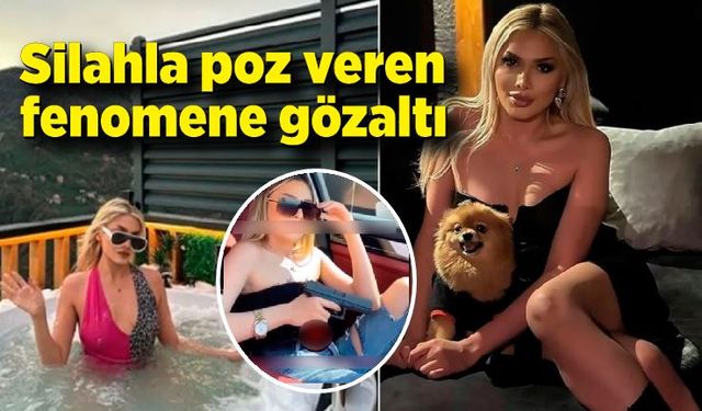 Lüks araçta silahla poz veren fenomene gözaltı