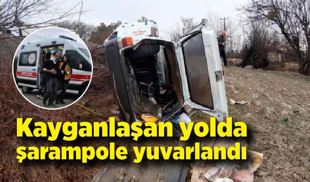 Kontrolden çıkan otomobil şarampole yuvarlandı: 2 yaralı