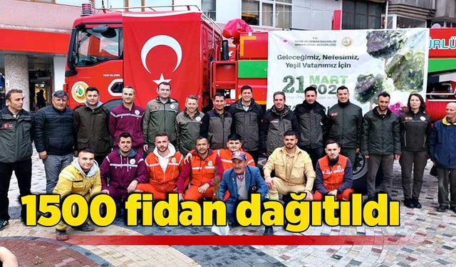 1500 fidan dağıtıldı