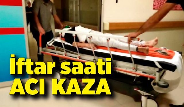 İftar saati dengesini kaybedip 2.kattan düştü