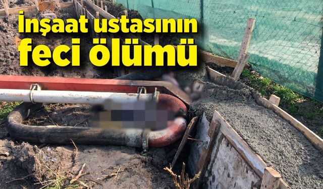 İnşaat ustasının acı ölümü! Harç aktarma boruları üstüne devrildi