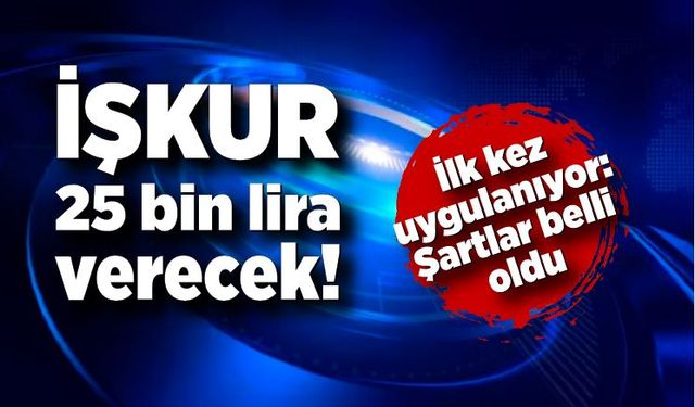 İŞKUR 25 bin lira verecek! İlk kez uygulanıyor