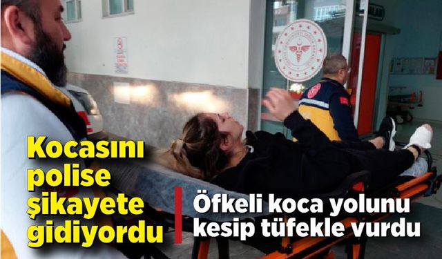 Kendisini polise şikayete giden karısını tüfekle vurdu