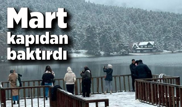 Mart kapıdan baktırdı: Doğa harikası beyaz örtüyle kaplandı