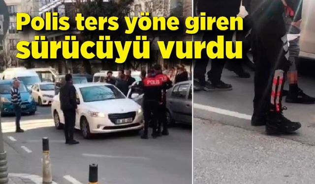 Polis tartıştığı sürücüyü vurdu