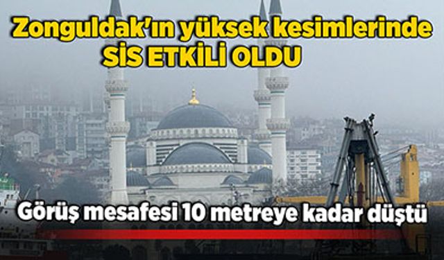 Zonguldak'ta görüş mesafesi 10 metreye kadar düştü