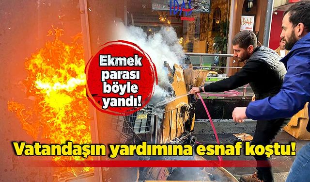 Ekmek parası böyle yandı: Vatandaşın yardımına esnaf koştu!