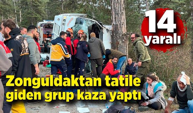 Zonguldaklı tatilciler kaza yaptı: 14 yaralı