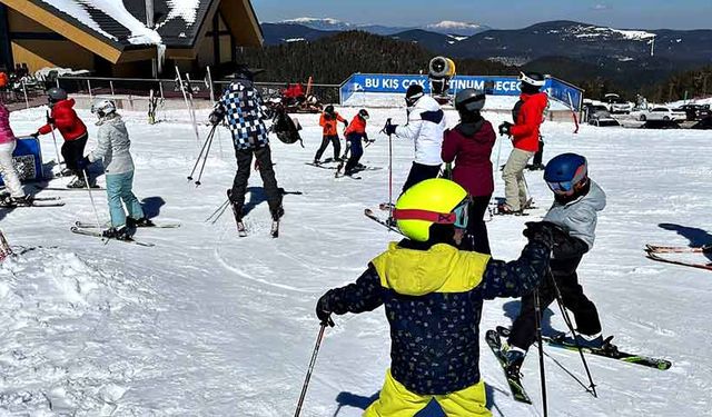 Kartalkaya'da kayak sezonu kapandı