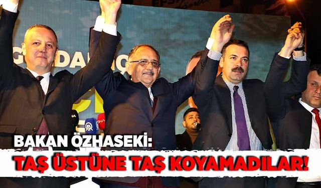 Bakan Özhaseki: Taş üstüne taş koyamadılar!