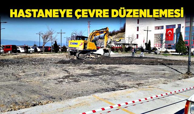 Hastaneye çevre düzenlemesi