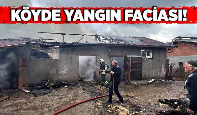 Köyde yangın faciası