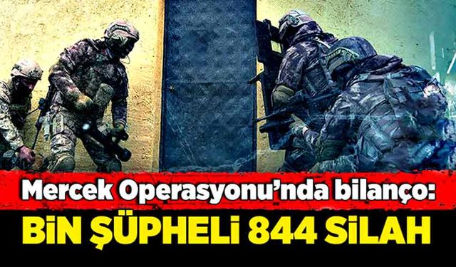 Mercek Operasyonu’nda bilanço: Bin şüpheli 844 silah