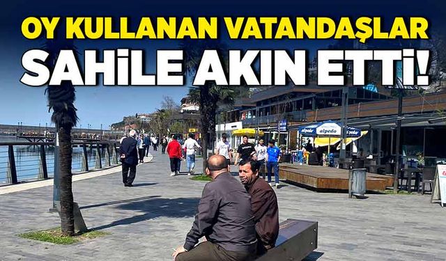 Oy kullanan vatandaşlar sahile akın etti!