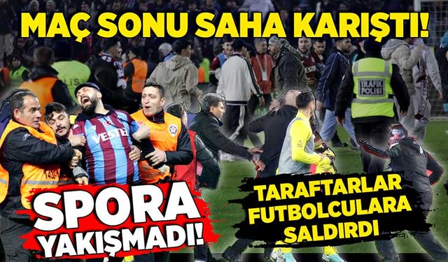 Spora yakışmadı! Maç sonu saha karıştı!