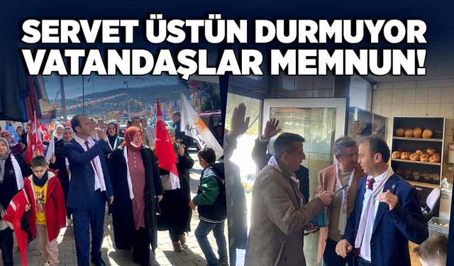 Servet Üstün durmuyor, vatandaşlar memnun!