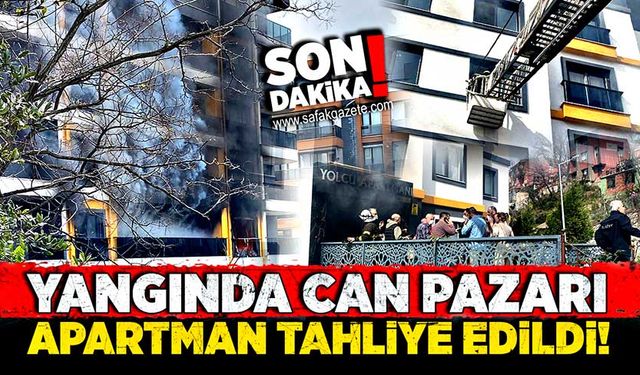 Yangında can pazarı! Apartman tahliye ediliyor!