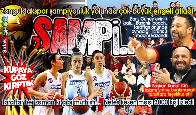 3000 seyirci önünde Zonguldakspor şov... Potanın Elmasları müthiş bir zafer kazandı: 65-57