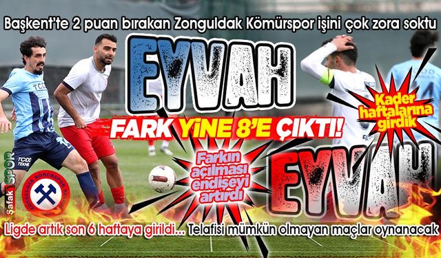 Oynanacak 6 maç, alınacak 18 puan var! Zonguldak Kömürspor buradan kurtarabilir mi?