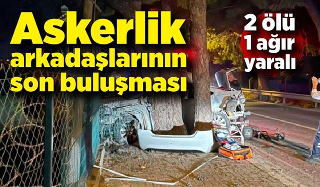 Askerlik arkadaşları buluşmasında korkunç kaza; 2 ölü, 1 ağır yaralı