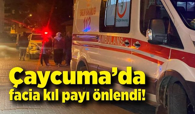 Çaycuma’da korku dolu anlar! Facia kıl payı önlendi!