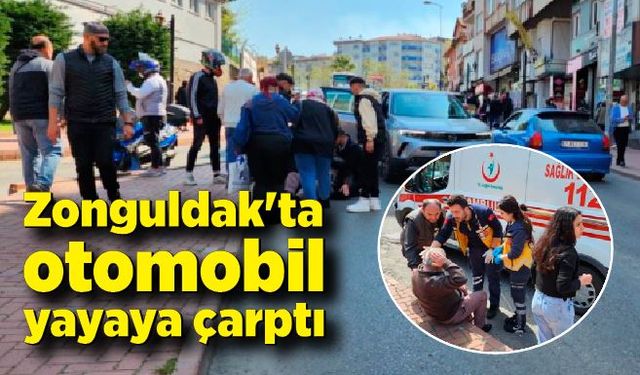 Zonguldak'ta otomobil yayaya çarptı: 1 yaralı