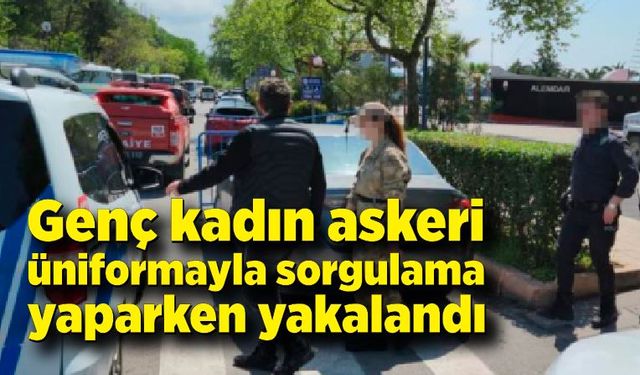 Jandarma üniforması ile GBT kontrolü yaparken polise yakalandı