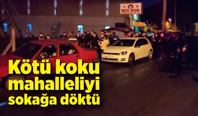 Fabrikadan yayılan kötü koku mahalleliyi sokağa döktü