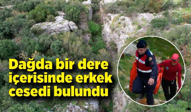 Dağda bir dere içerisinde erkek cesedi bulundu