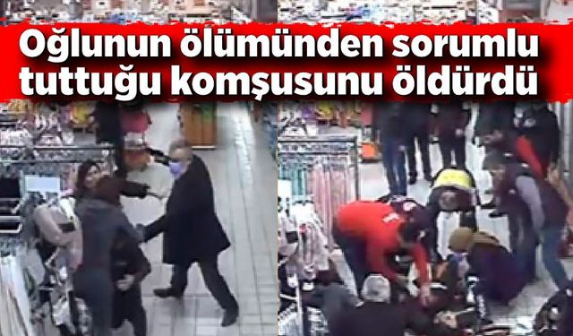 Oğlunun ölümünden sorumlu tuttuğu komşusunu öldürdü